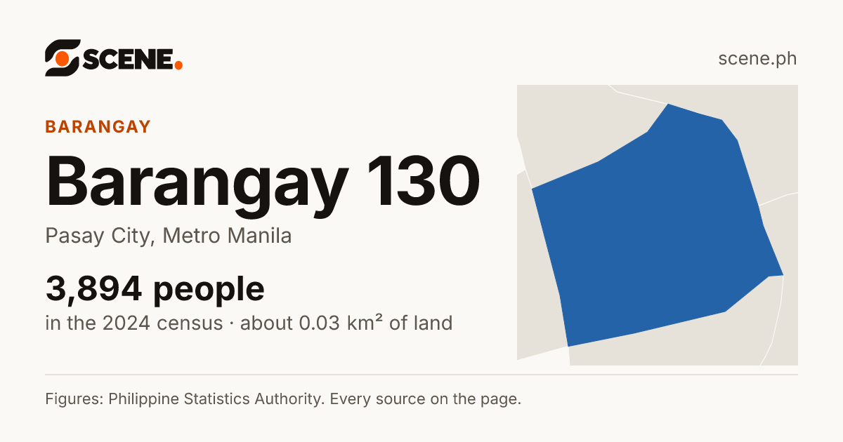 Barangay 130, Pasay City, barangay: 3,894 people in the 2024 census