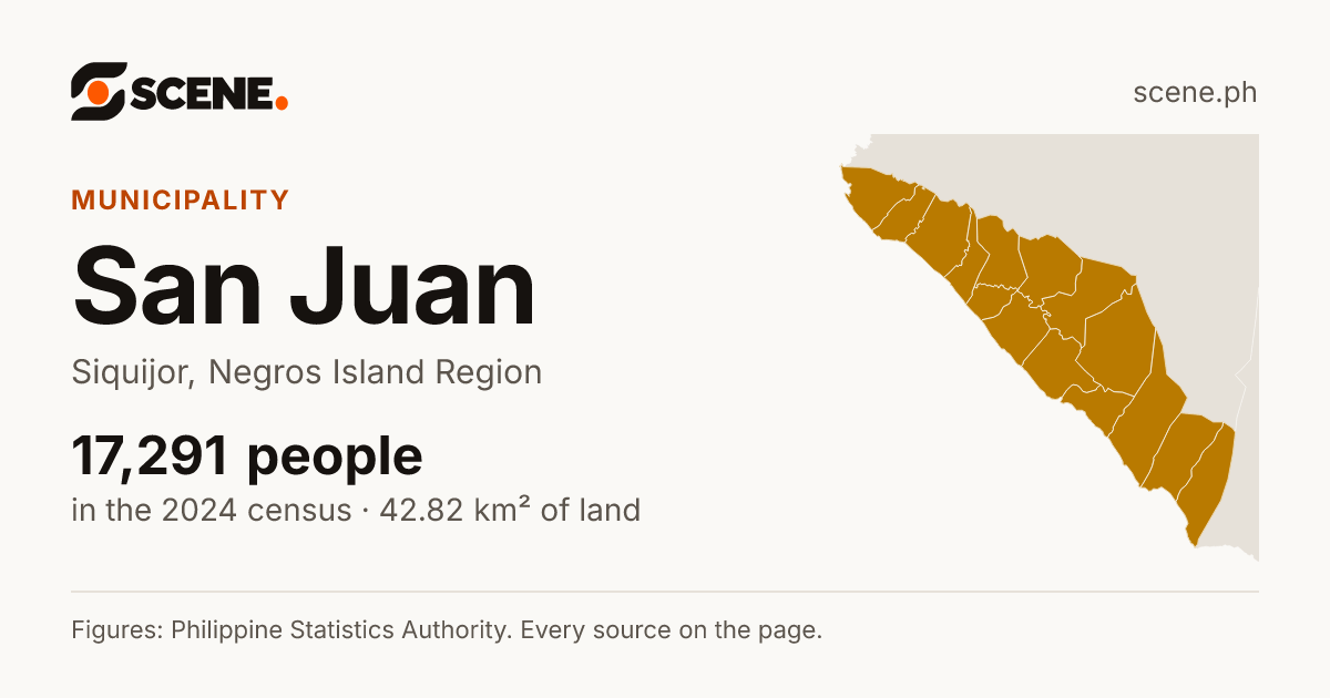 San Juan, Siquijor, municipality: 17,291 people in the 2024 census