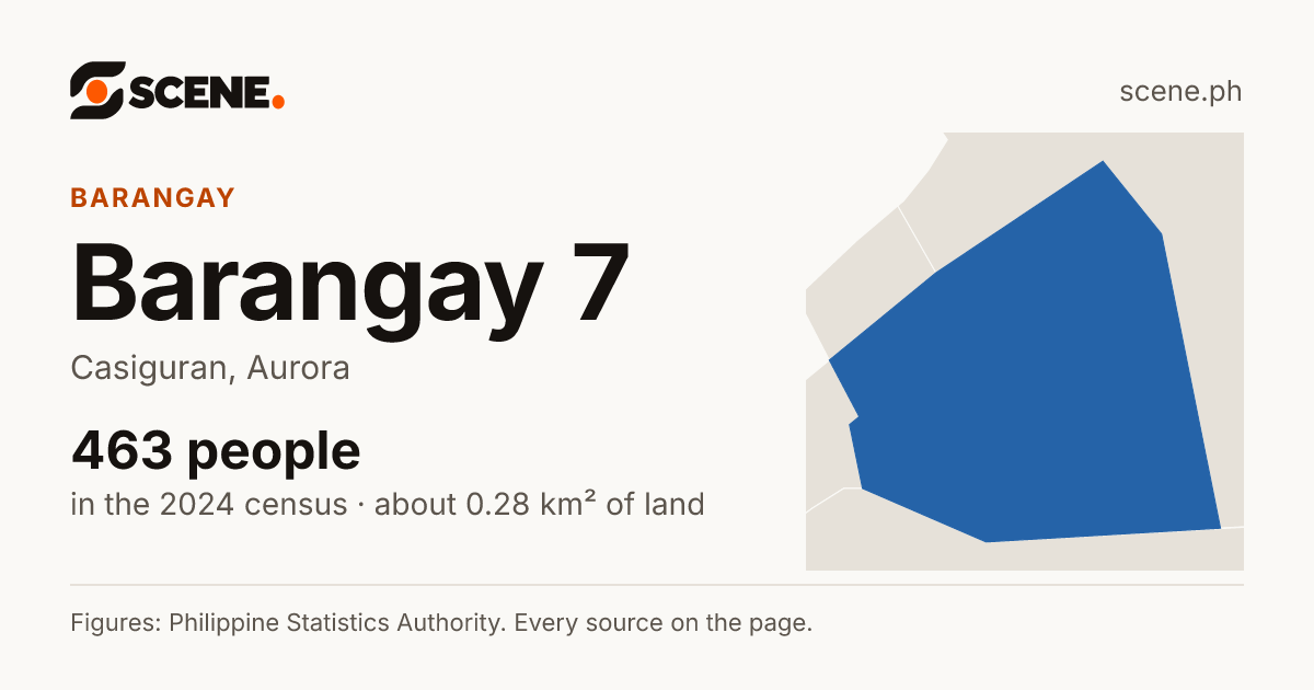 Barangay 7, Casiguran, barangay: 463 people in the 2024 census