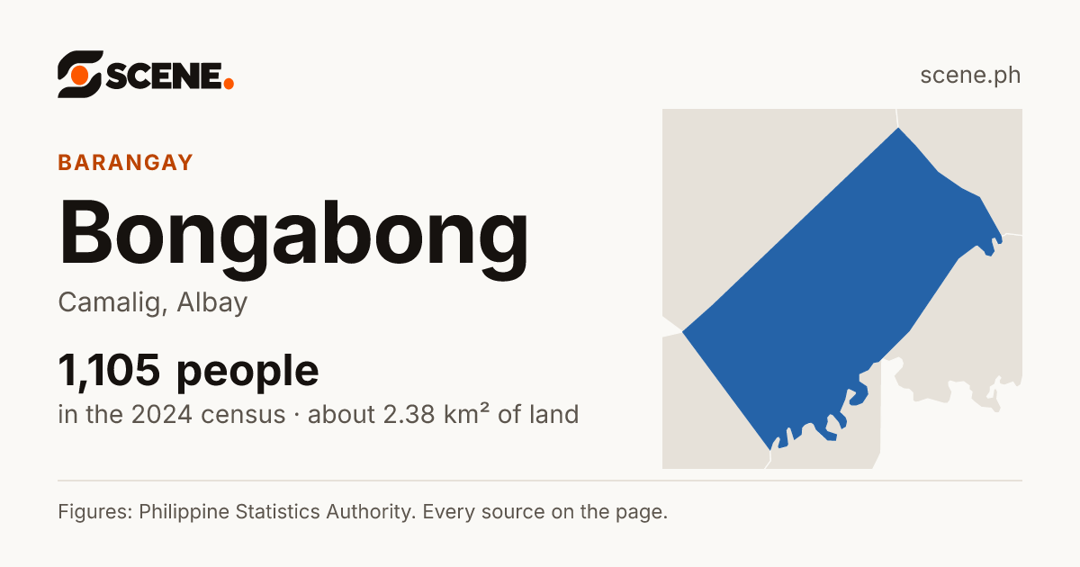 Bongabong, Camalig, barangay: 1,105 people in the 2024 census