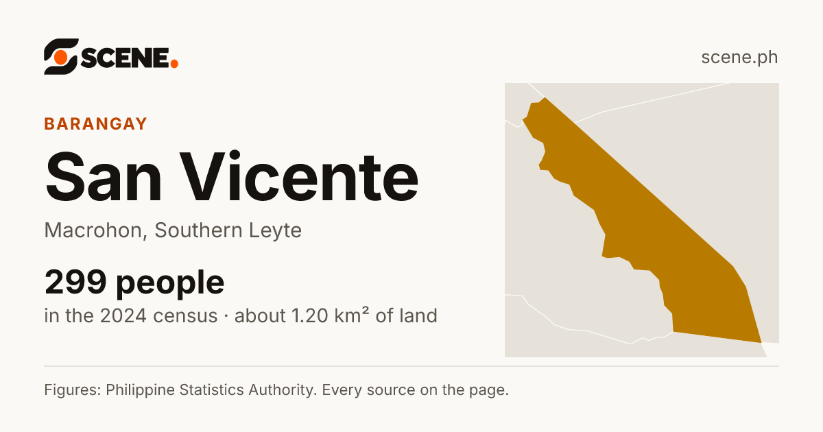San Vicente, Macrohon, barangay: 299 people in the 2024 census