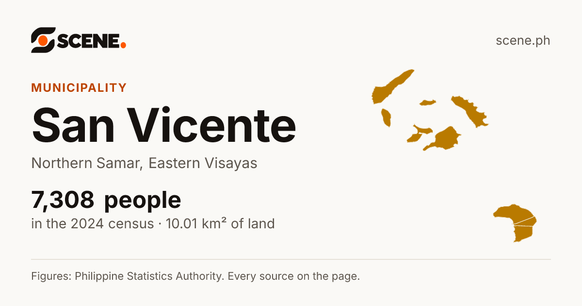 San Vicente, Northern Samar, municipality: 7,308 people in the 2024 census