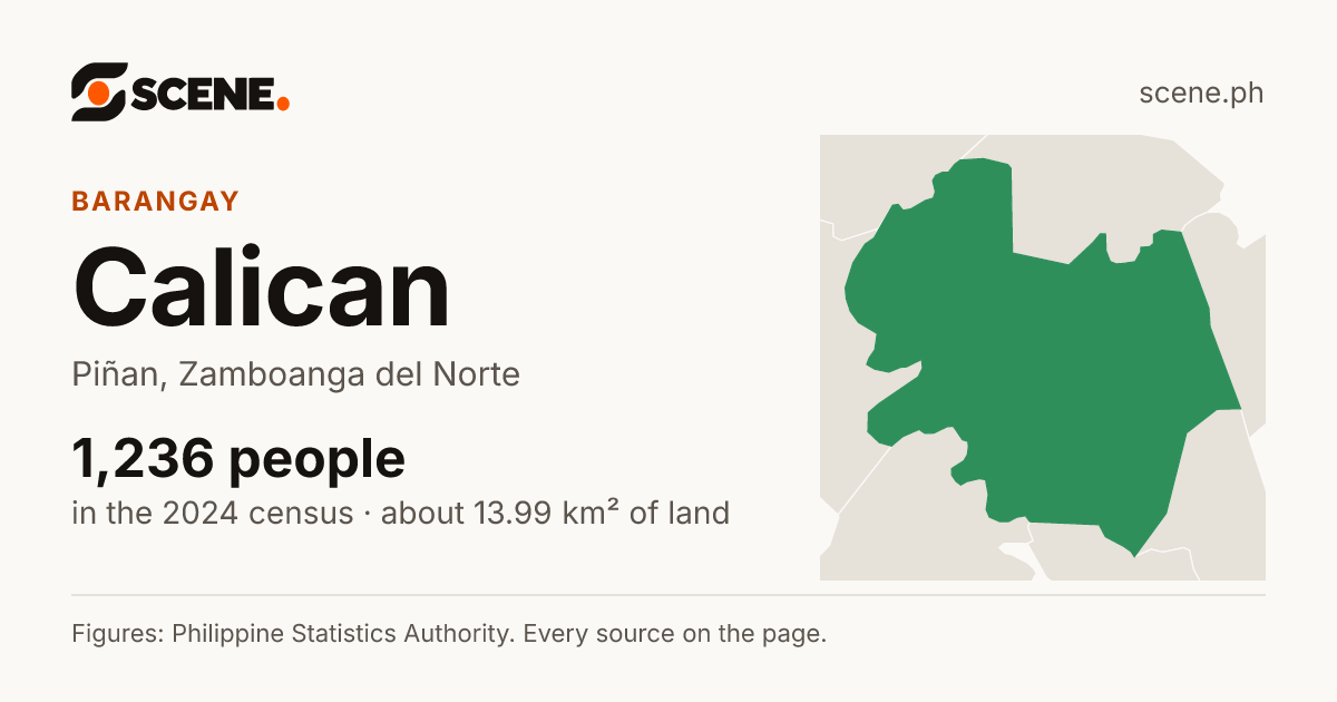Calican, Piñan, barangay: 1,236 people in the 2024 census