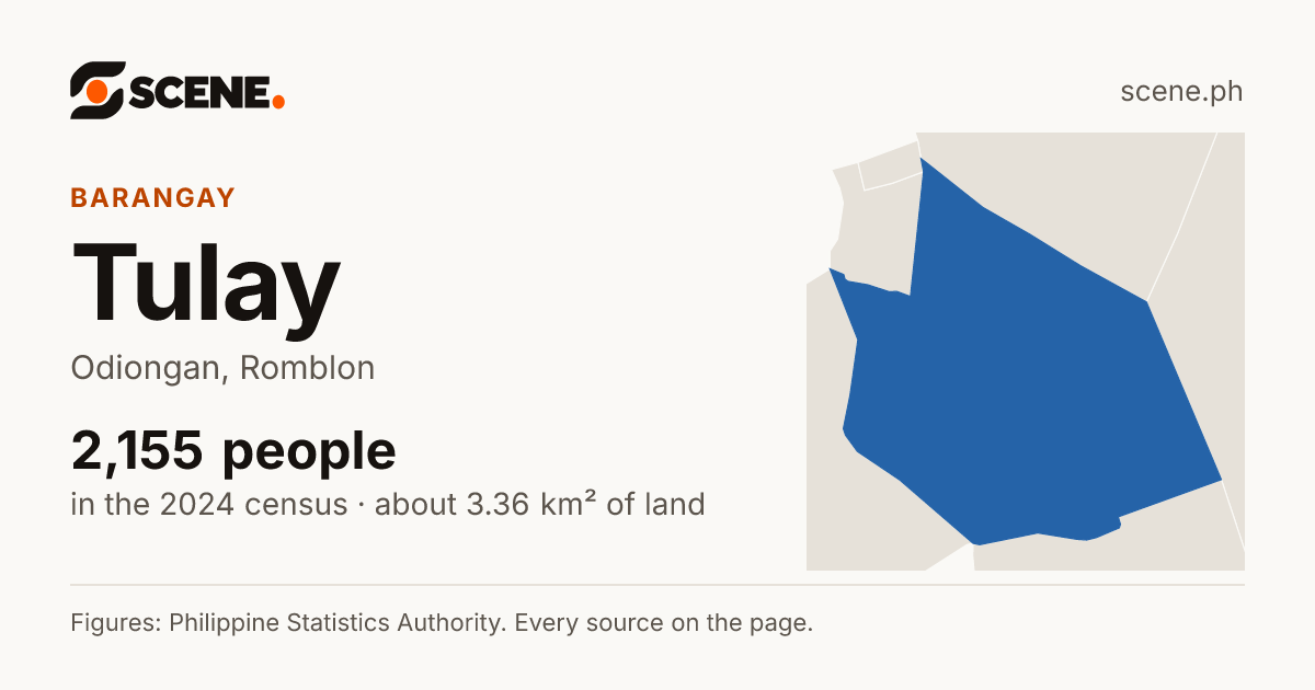 Tulay, Odiongan, barangay: 2,155 people in the 2024 census