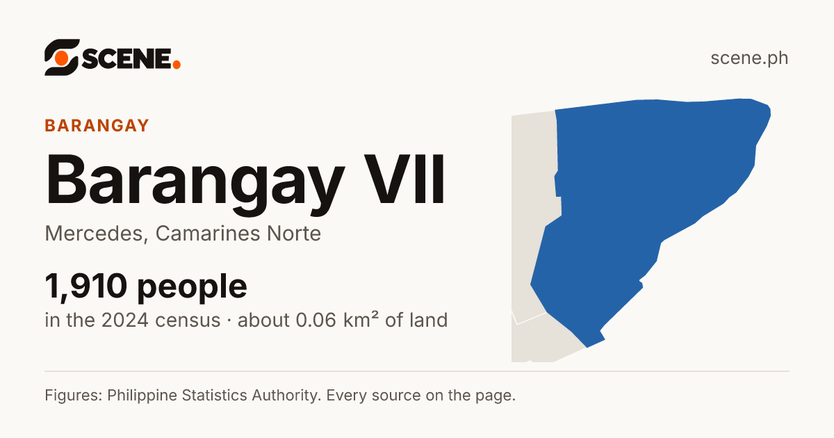 Barangay VII, Mercedes, barangay: 1,910 people in the 2024 census
