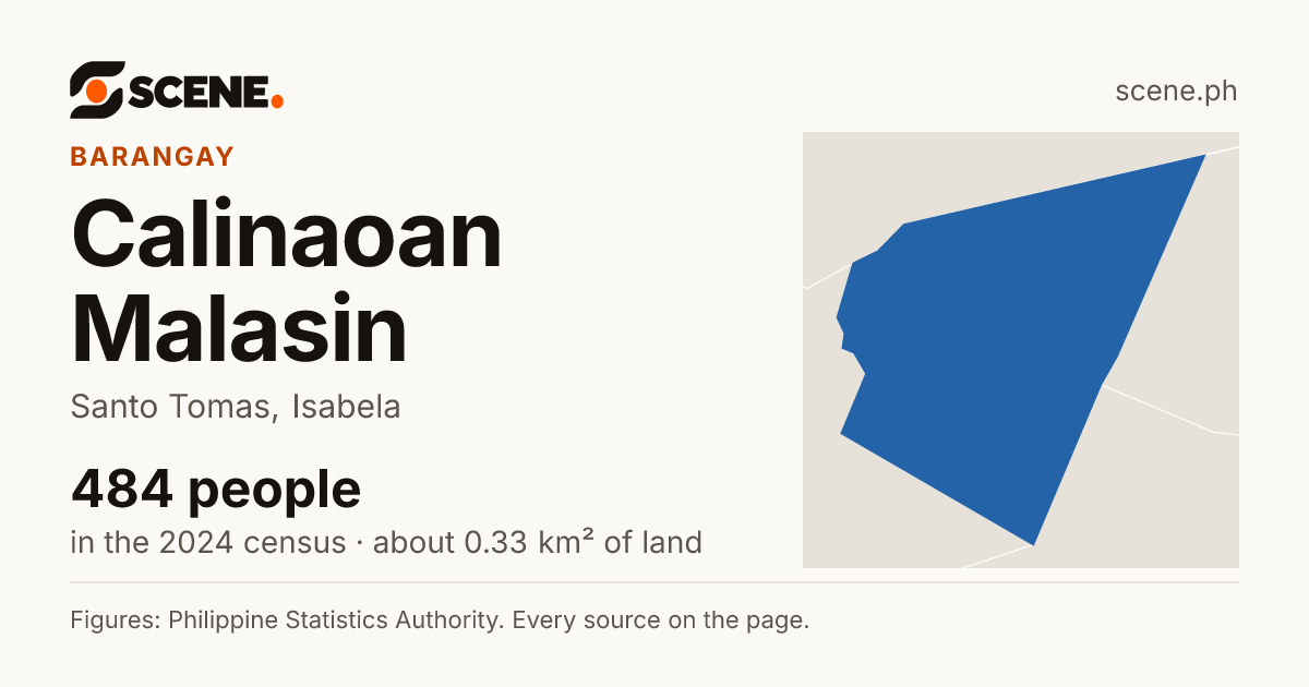 Calinaoan Malasin, Santo Tomas, barangay: 484 people in the 2024 census