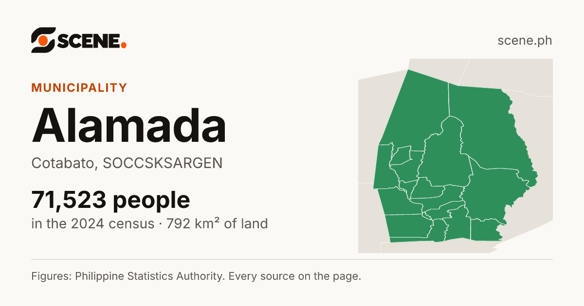 Alamada, Cotabato, municipality: 71,523 people in the 2024 census