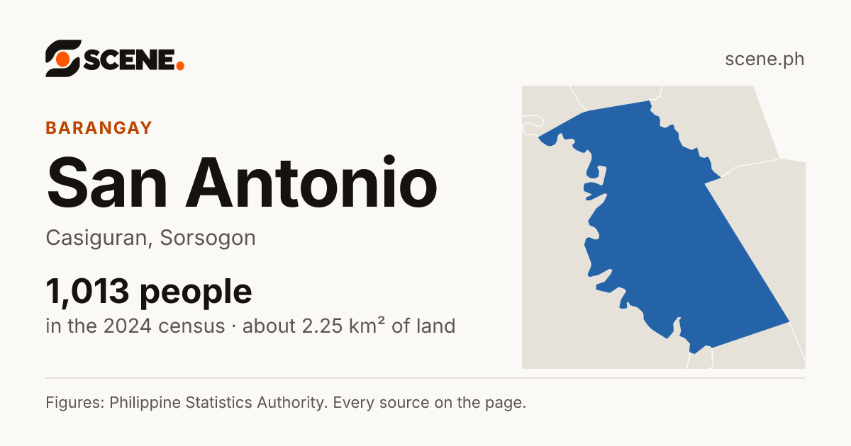 San Antonio, Casiguran, barangay: 1,013 people in the 2024 census