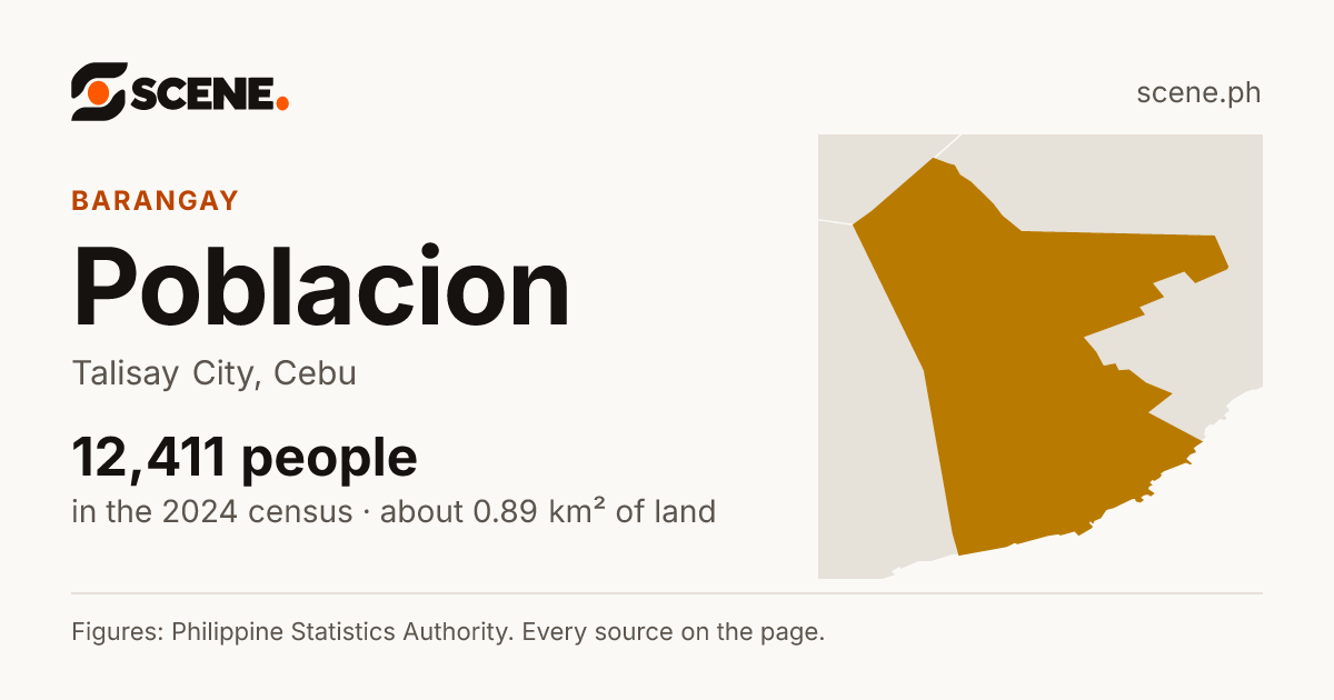 Poblacion, Talisay City, barangay: 12,411 people in the 2024 census