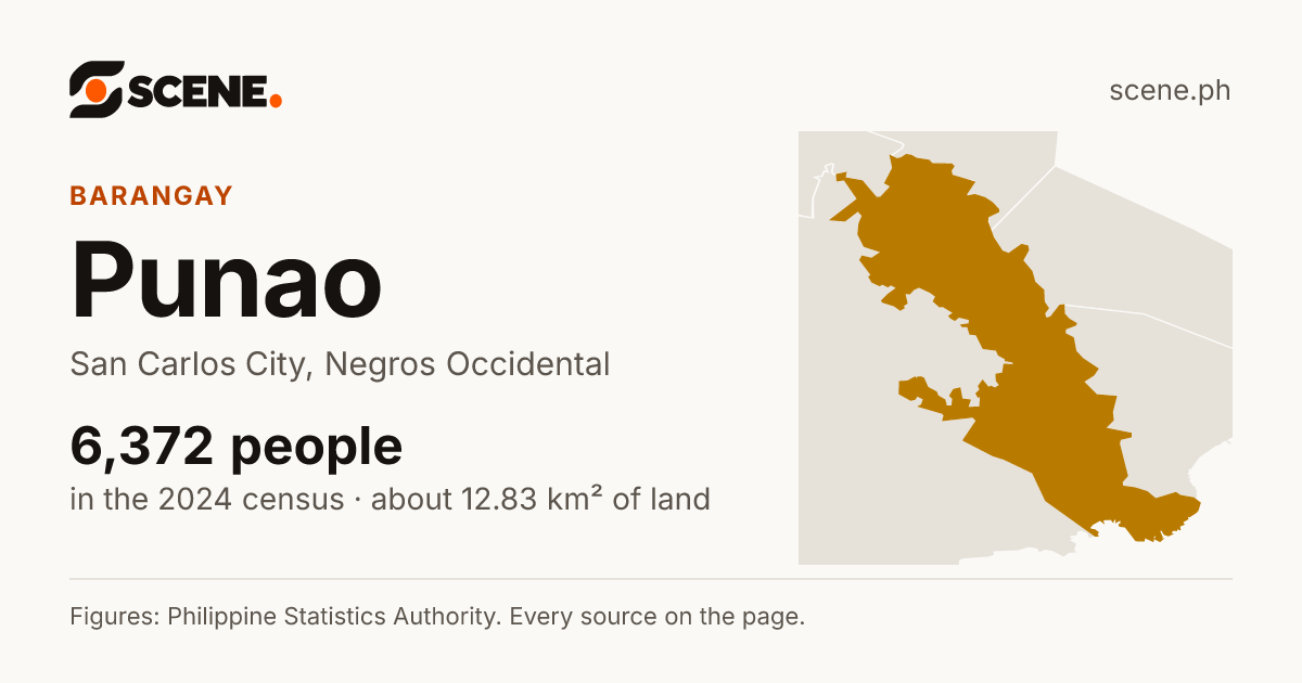 Punao, San Carlos City, barangay: 6,372 people in the 2024 census