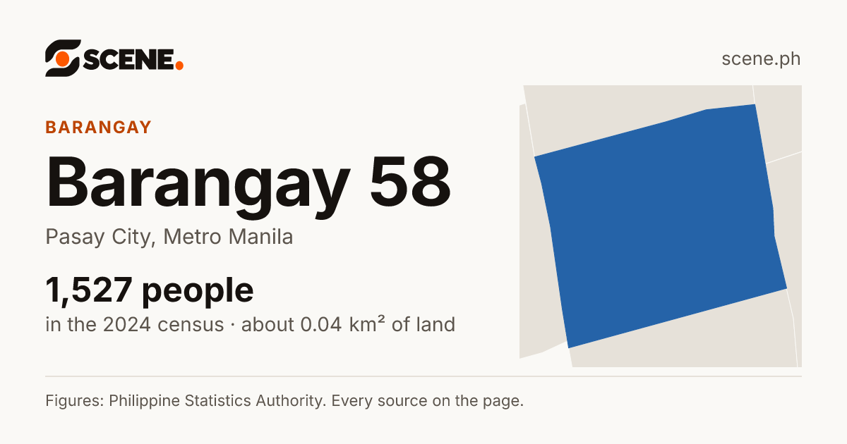 Barangay 58, Pasay City, barangay: 1,527 people in the 2024 census