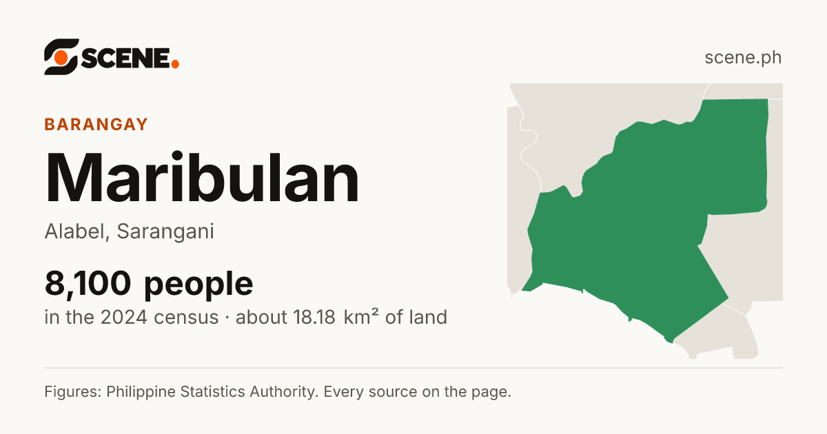 Maribulan, Alabel, barangay: 8,100 people in the 2024 census