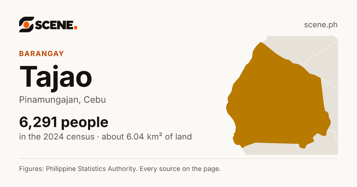 Tajao, Pinamungajan, barangay: 6,291 people in the 2024 census