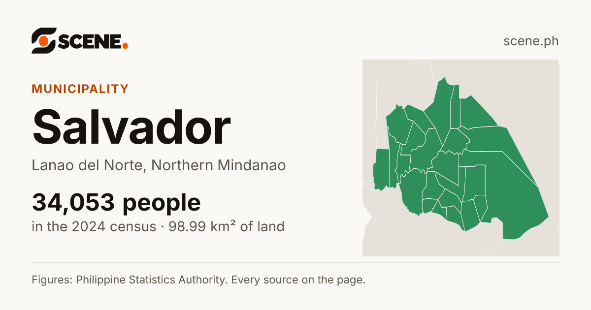 Salvador, Lanao del Norte, municipality: 34,053 people in the 2024 census