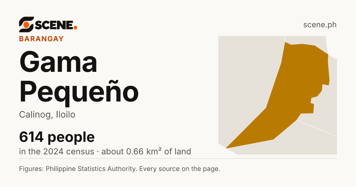 Gama Pequeño, Calinog, barangay: 614 people in the 2024 census