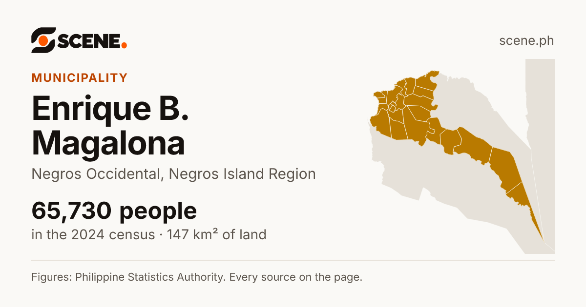 Enrique B. Magalona, Negros Occidental, municipality: 65,730 people in the 2024 census