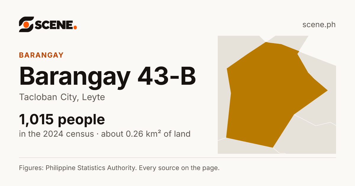 Barangay 43-B, Tacloban City, barangay: 1,015 people in the 2024 census