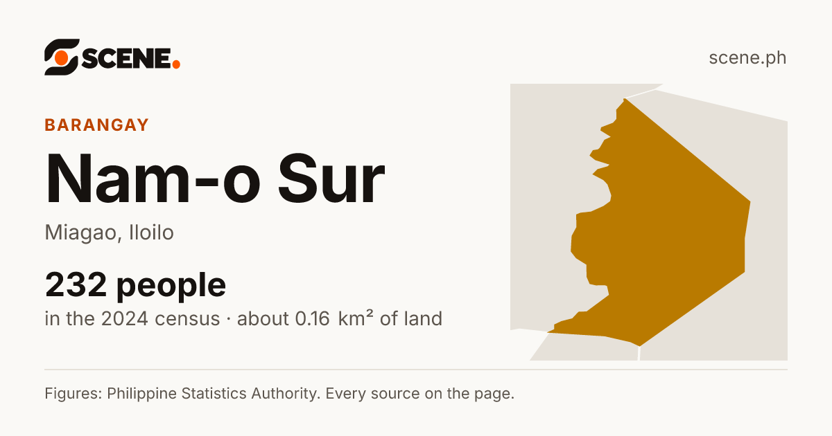 Nam-o Sur, Miagao, barangay: 232 people in the 2024 census