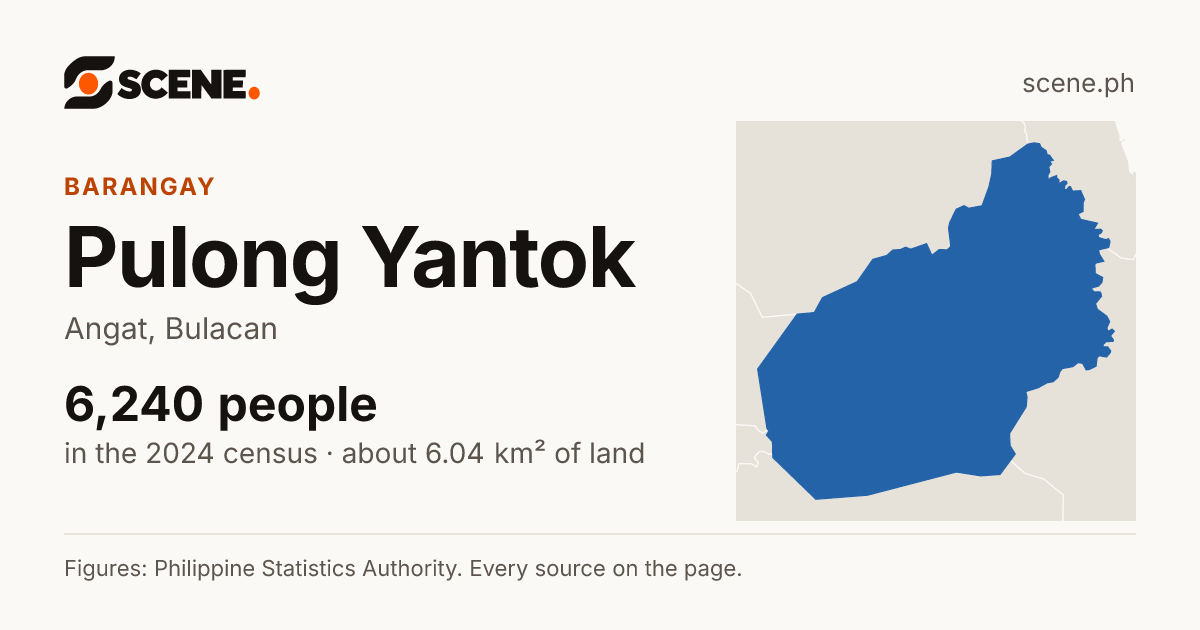 Pulong Yantok, Angat, barangay: 6,240 people in the 2024 census