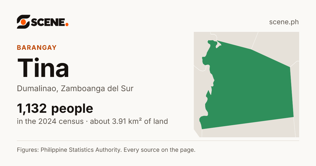 Tina, Dumalinao, barangay: 1,132 people in the 2024 census