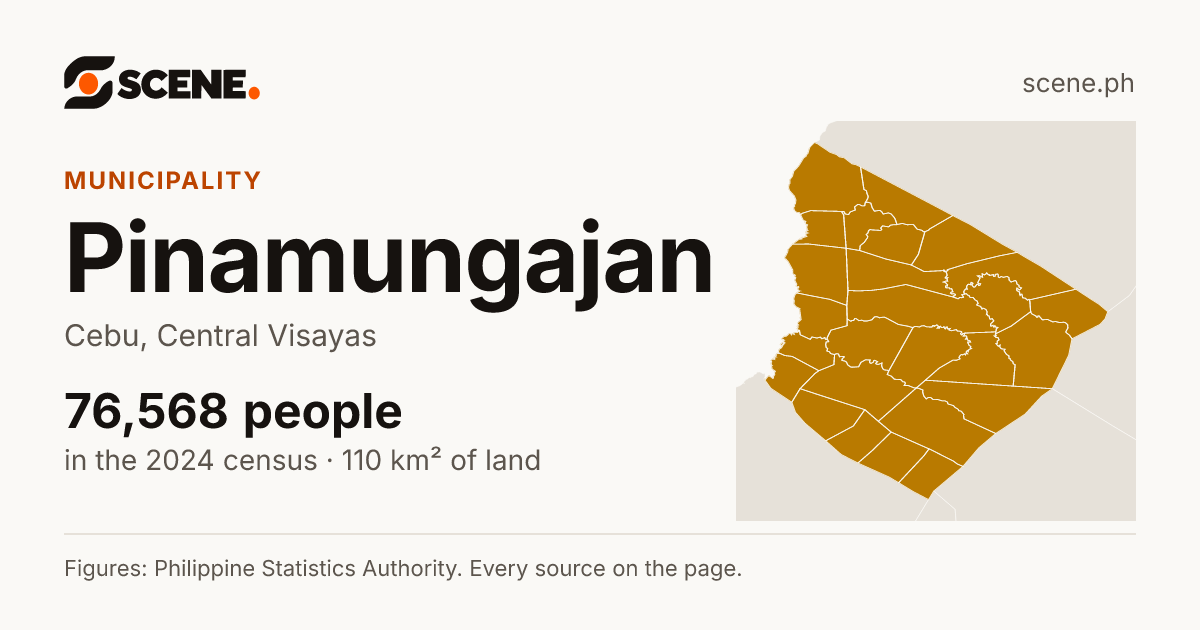 Pinamungajan, Cebu, municipality: 76,568 people in the 2024 census