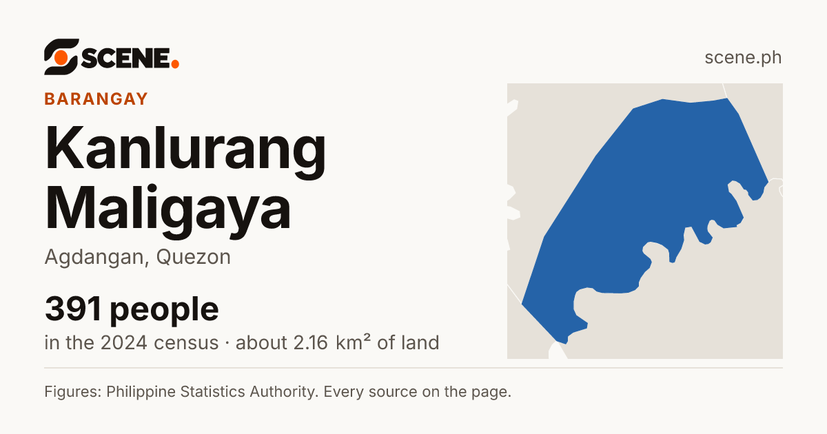 Kanlurang Maligaya, Agdangan, barangay: 391 people in the 2024 census