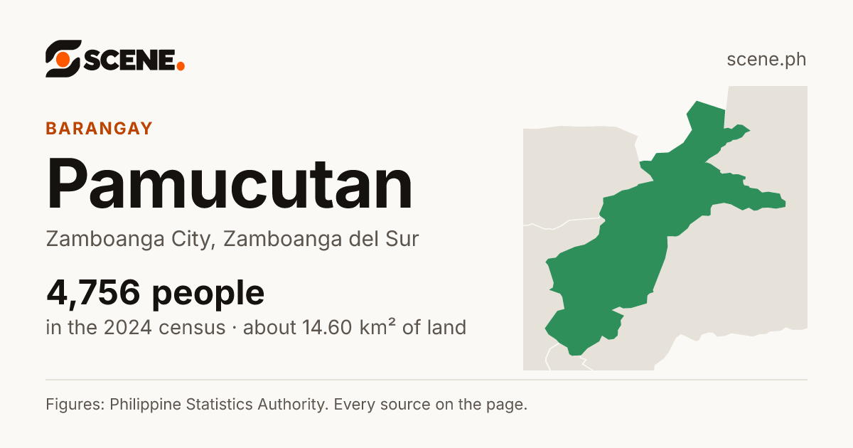 Pamucutan, Zamboanga City, barangay: 4,756 people in the 2024 census