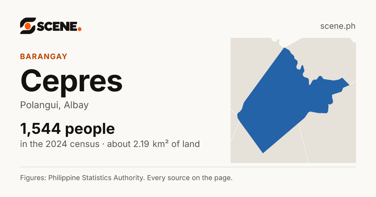 Cepres, Polangui, barangay: 1,544 people in the 2024 census