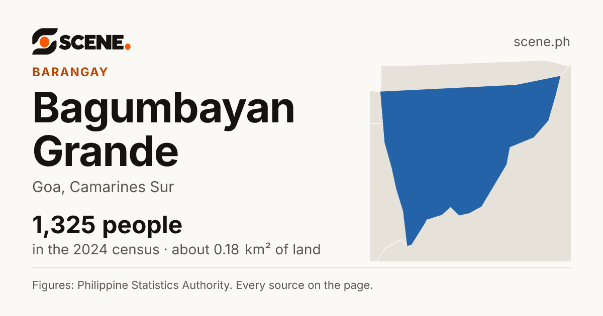 Bagumbayan Grande, Goa, barangay: 1,325 people in the 2024 census