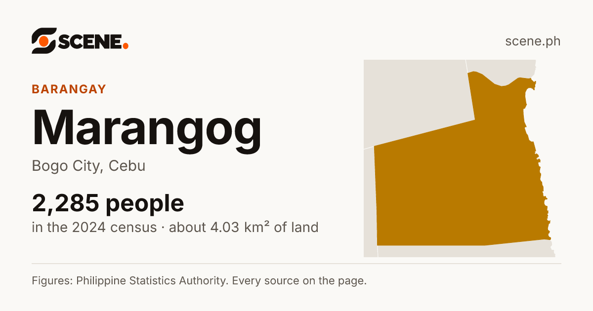 Marangog, Bogo City, barangay: 2,285 people in the 2024 census