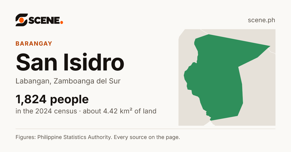 San Isidro, Labangan, barangay: 1,824 people in the 2024 census