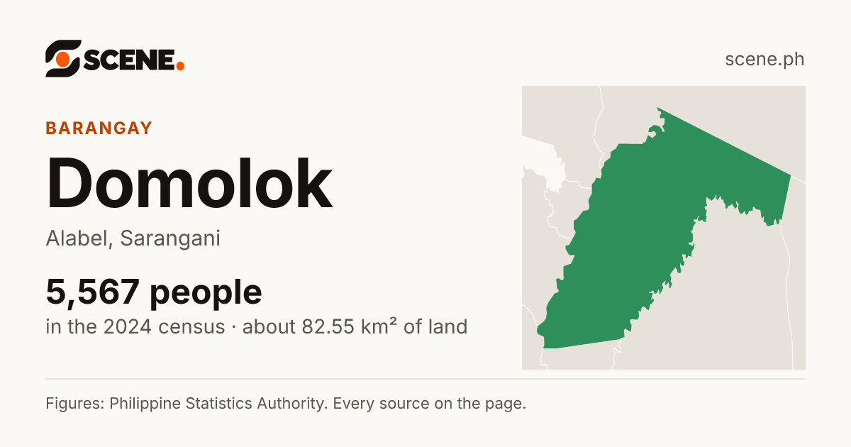 Domolok, Alabel, barangay: 5,567 people in the 2024 census