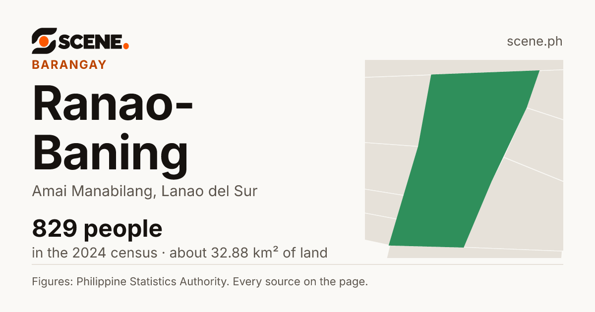 Ranao-Baning, Amai Manabilang, barangay: 829 people in the 2024 census