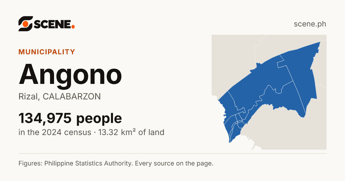 Angono, Rizal, municipality: 134,975 people in the 2024 census