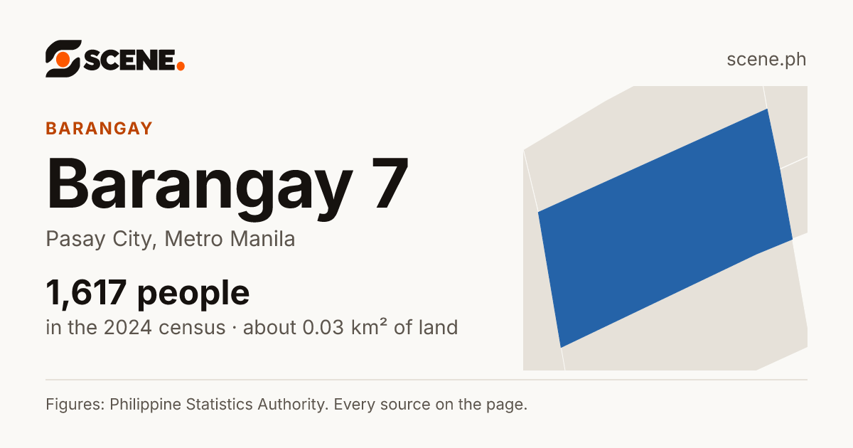 Barangay 7, Pasay City, barangay: 1,617 people in the 2024 census