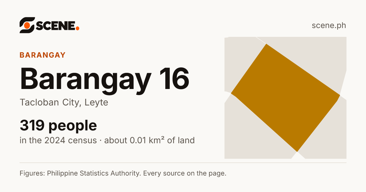Barangay 16, Tacloban City, barangay: 319 people in the 2024 census