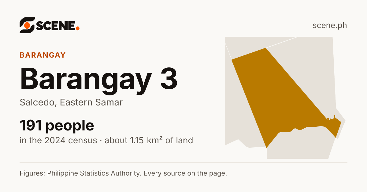 Barangay 3, Salcedo, barangay: 191 people in the 2024 census
