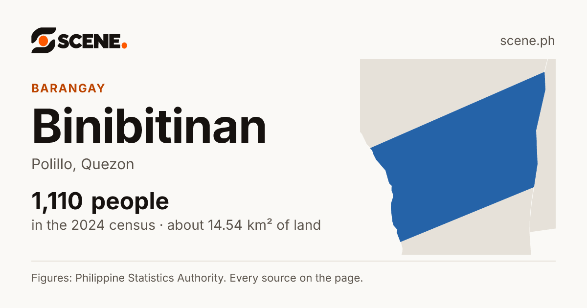Binibitinan, Polillo, barangay: 1,110 people in the 2024 census