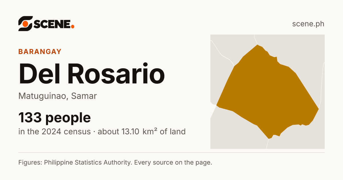 Del Rosario, Matuguinao, barangay: 133 people in the 2024 census