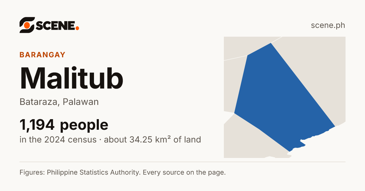 Malitub, Bataraza, barangay: 1,194 people in the 2024 census