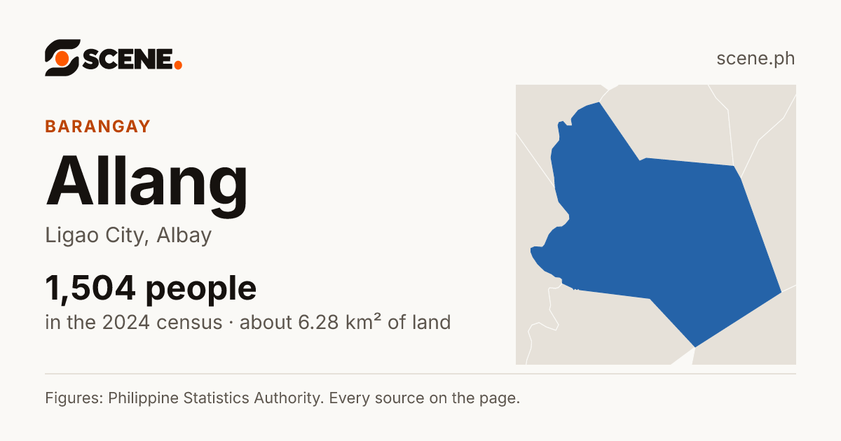 Allang, Ligao City, barangay: 1,504 people in the 2024 census