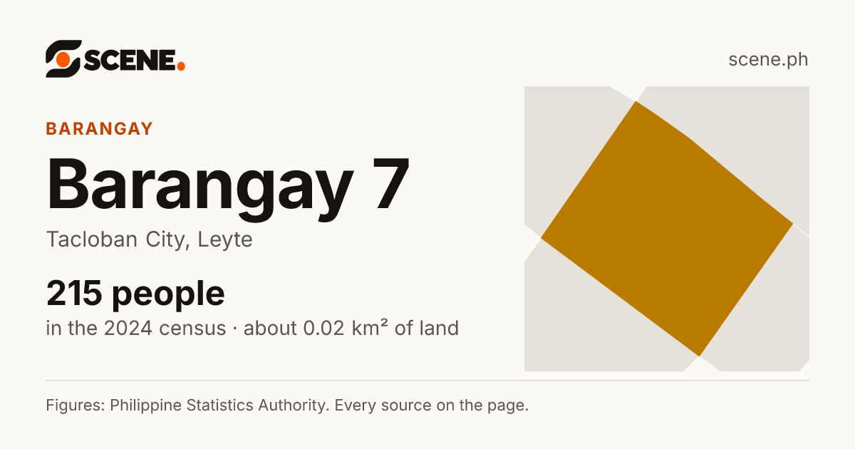 Barangay 7, Tacloban City, barangay: 215 people in the 2024 census