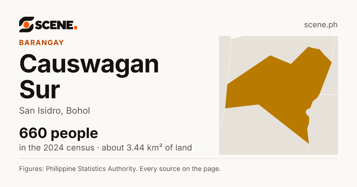 Causwagan Sur, San Isidro, barangay: 660 people in the 2024 census