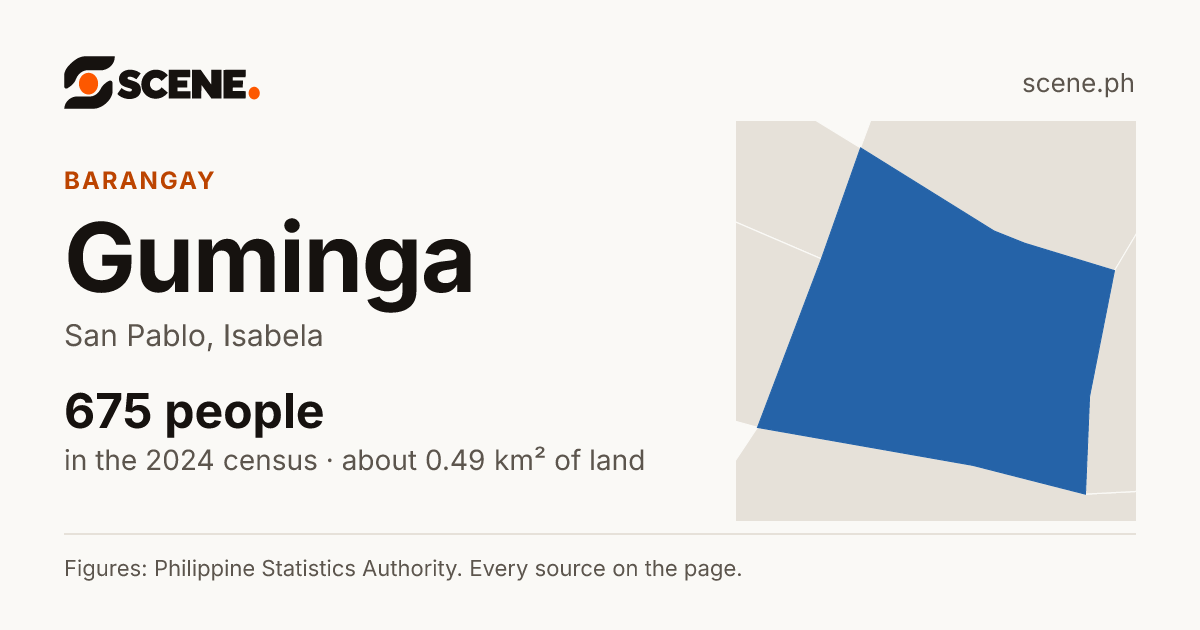 Guminga, San Pablo, barangay: 675 people in the 2024 census