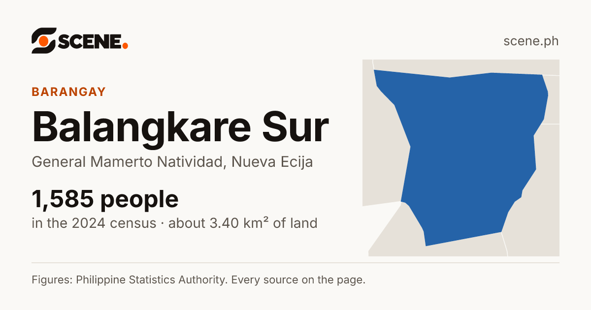 Balangkare Sur, General Mamerto Natividad, barangay: 1,585 people in the 2024 census