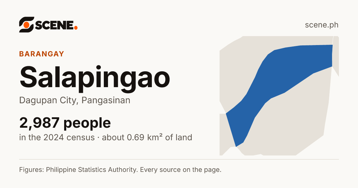 Salapingao, Dagupan City, barangay: 2,987 people in the 2024 census