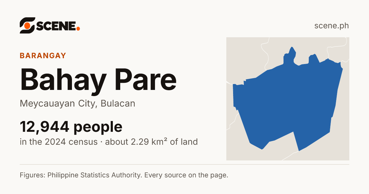 Bahay Pare, Meycauayan City, barangay: 12,944 people in the 2024 census