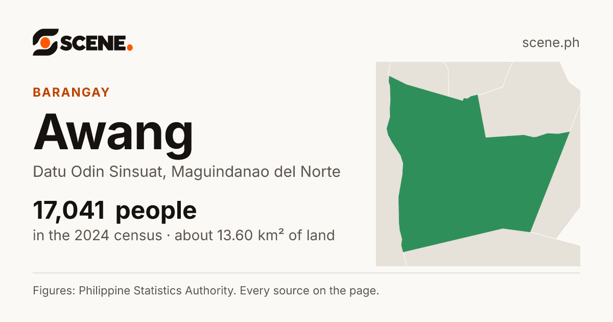 Awang, Datu Odin Sinsuat, barangay: 17,041 people in the 2024 census