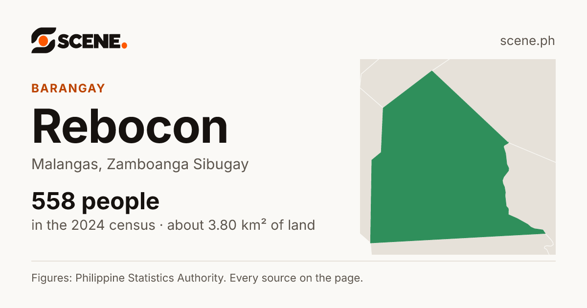 Rebocon, Malangas, barangay: 558 people in the 2024 census