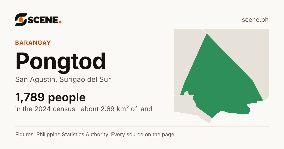 Pongtod, San Agustin, barangay: 1,789 people in the 2024 census